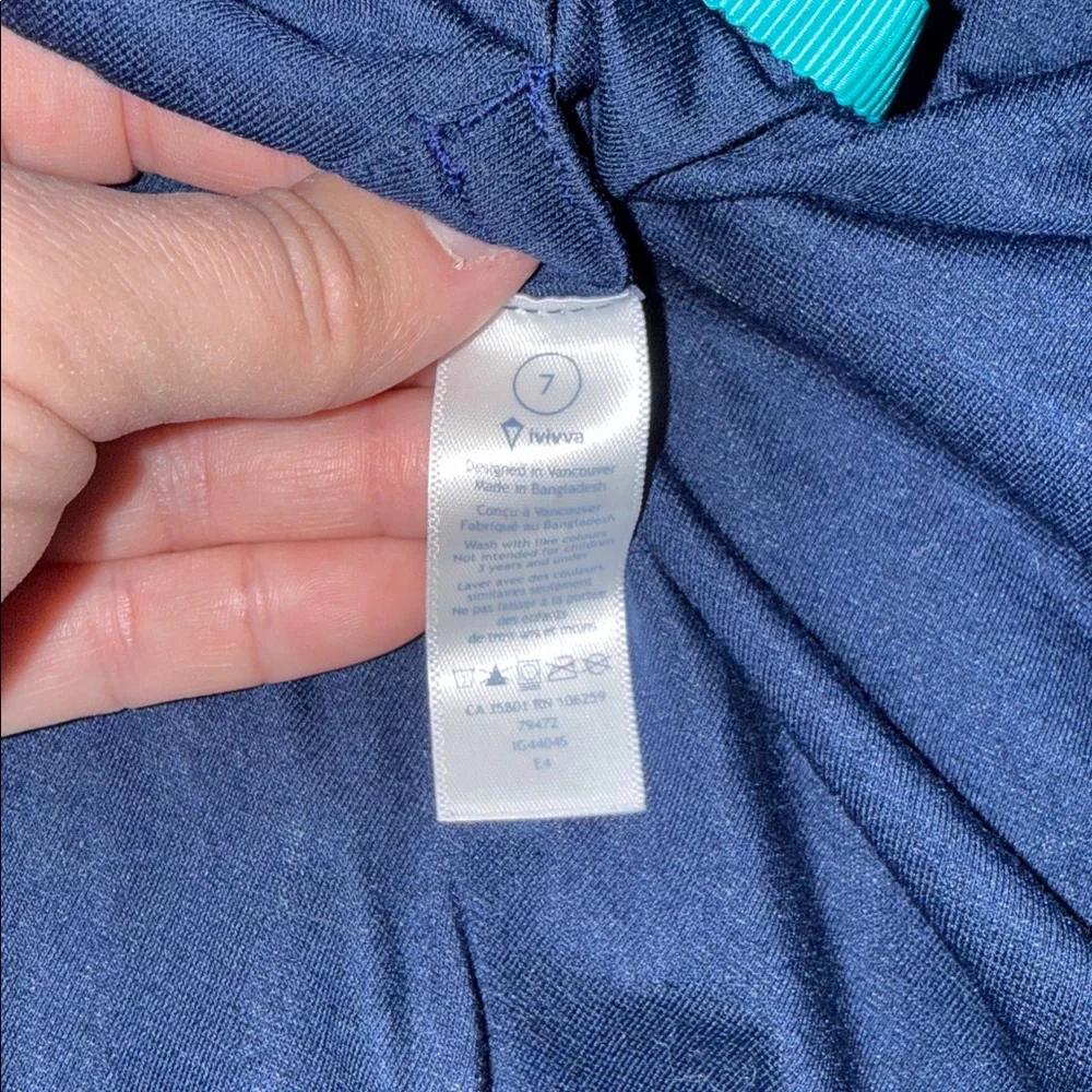 Ivivva Vibrant Blue Hooded Zip Up Jacket Size 7 - Picture 5 of 7